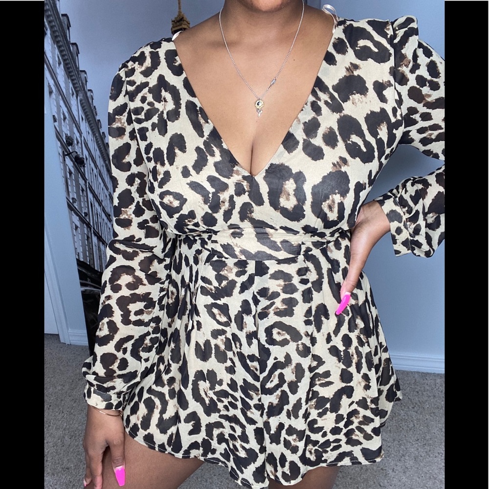 Leopard Print Romper - image 2
